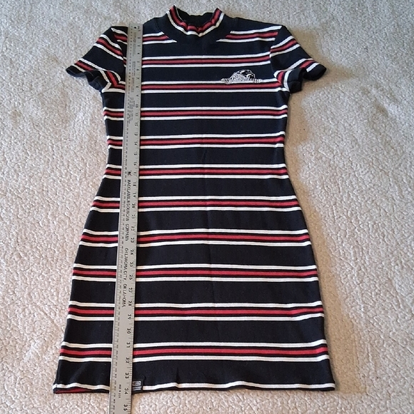 Lurking Class Chic Striped Mini Dress in Black, White, and Red - Picture 5 of 7